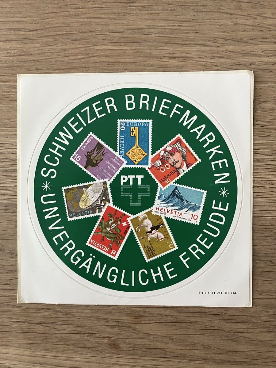 Aufkleber: Werbekleber der PTT 1984  - Schweizer Briefmarken, selten – Neu (gemäss Beschreibung) aus Schübelbach von Philphila71