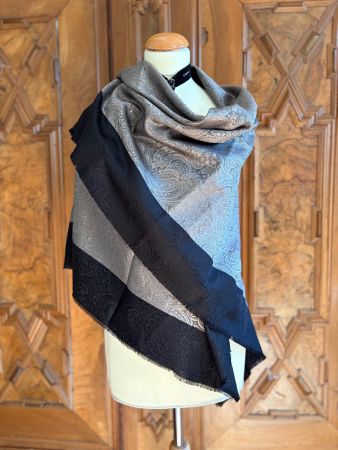 LEHNER  Schal  100 % hochwertiger Seide + Wolle 135/135