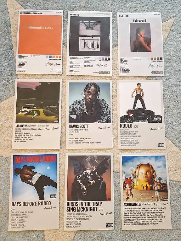 Foto & Immagini: 9x Frank Ocean & Travis Scott Canvas Poster – Usato da Adligenswil venduto da Nesberto