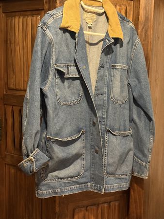 Veste Ralph Lauren jeans col velour côtelé beige