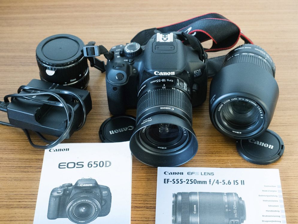 Canon EOS 650D SLR Appareil photo numérique (18 mégapixels, écran tactile 7,6 cm (3), Full HD