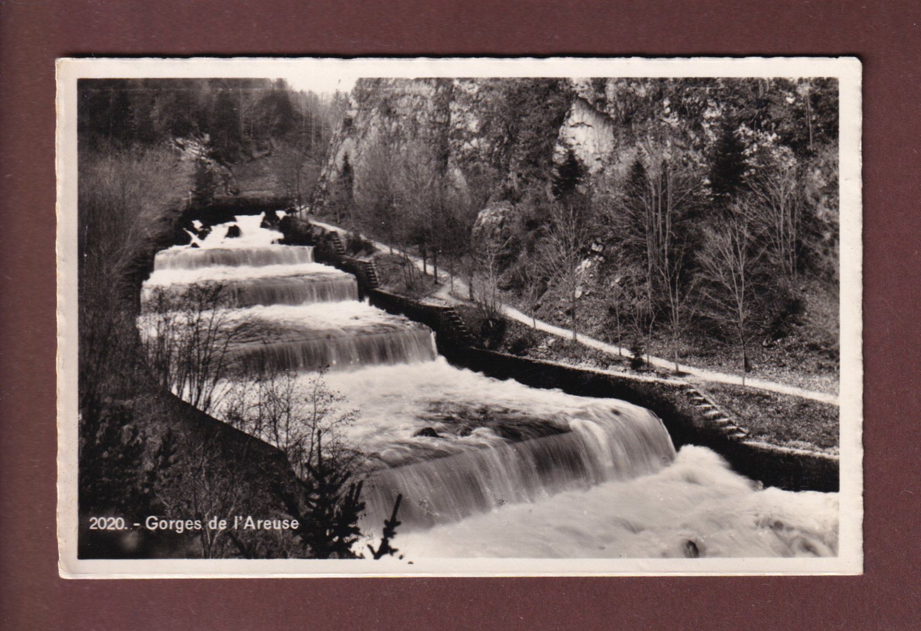 Cartoline postali: Gorges de l'AREUSE - 1951 – Usato da Pully venduto da nicecards-shop