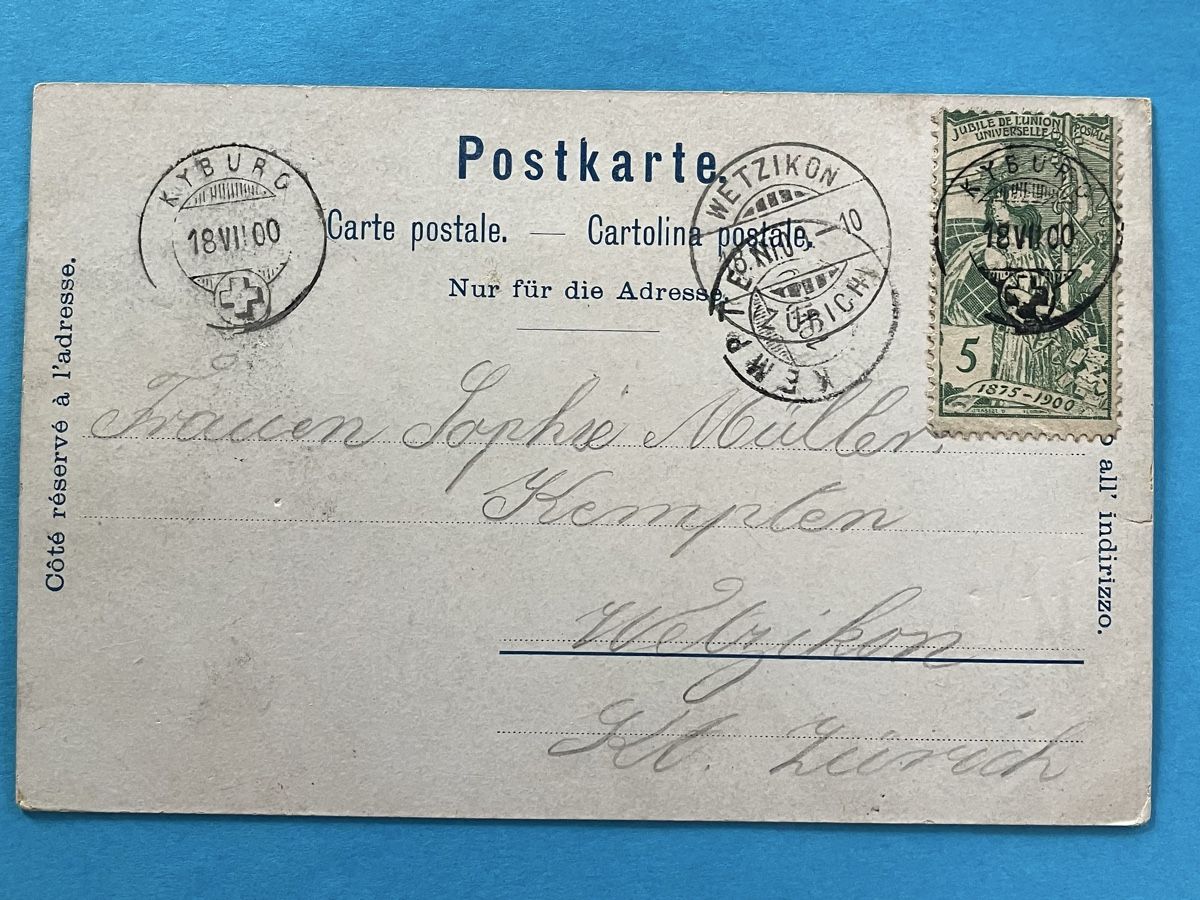 Cartoline postali: Alte Ansichtskarte Schloss Kyburg, Winterthur, 1900 – Usato da Bauma venduto da Baumer71 1
