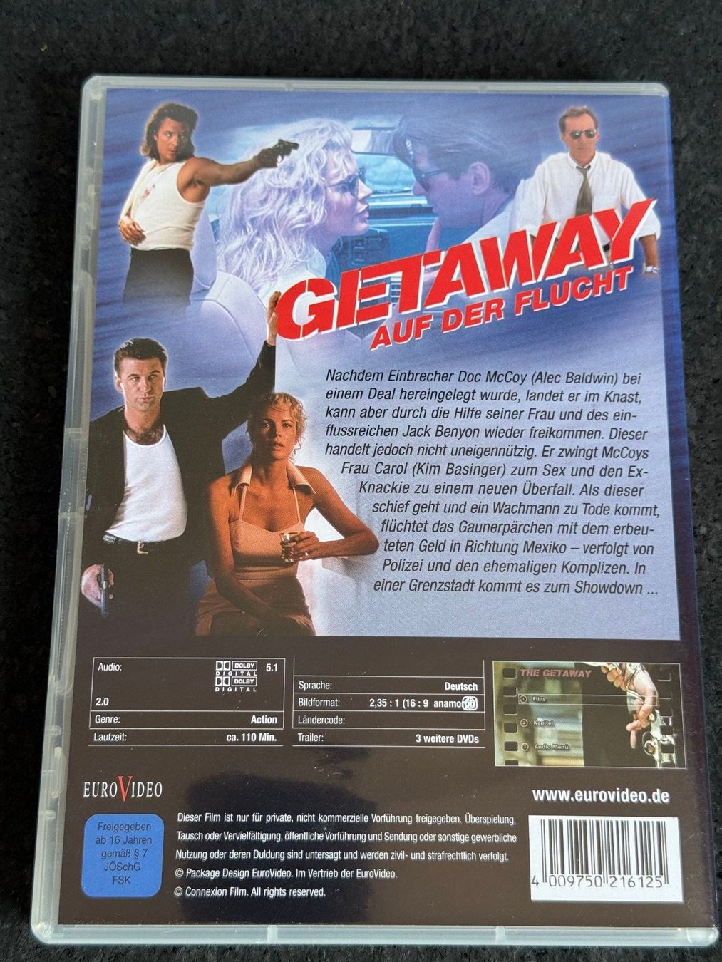 Alle DVDs: GETAWAY "Auf der Flucht" DVD DE Alec Baldwin - Kim Basinger – Gebraucht aus Fribourg von tschjoly 1