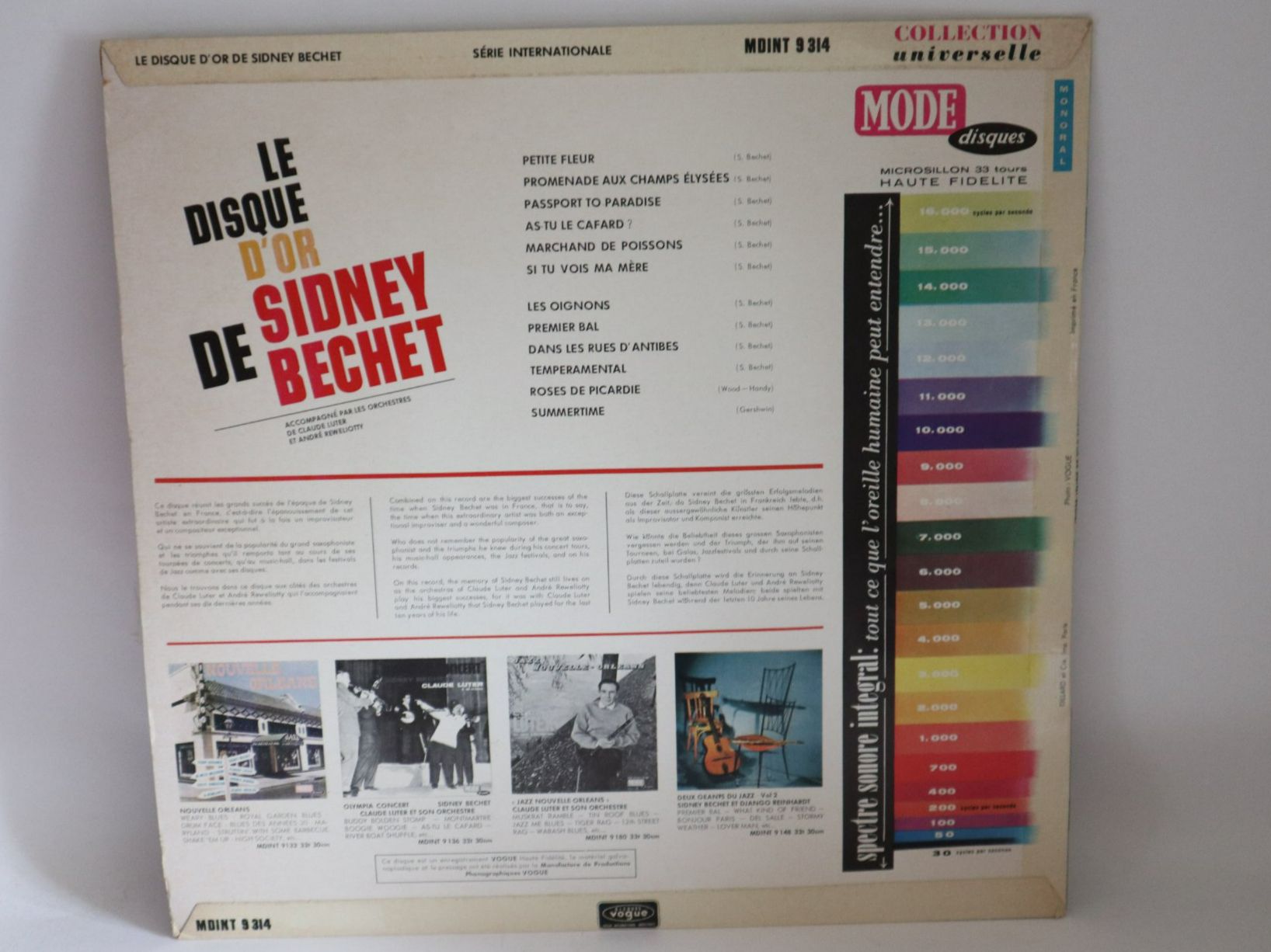 Schallplatten: Vinyl LP Sidney Bechet Disque D'or – Gebraucht aus Eschenbach SG von Astalavista 1