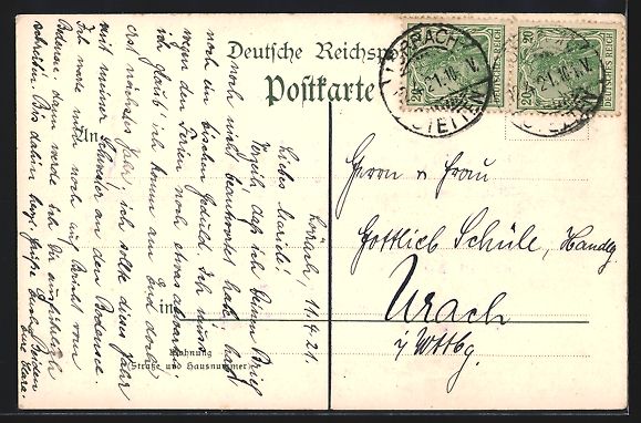 Ansichtskarten: Künstler Hermann Daur: St. Chrischona,  – Gebraucht aus Berlin von bartko-reher 1