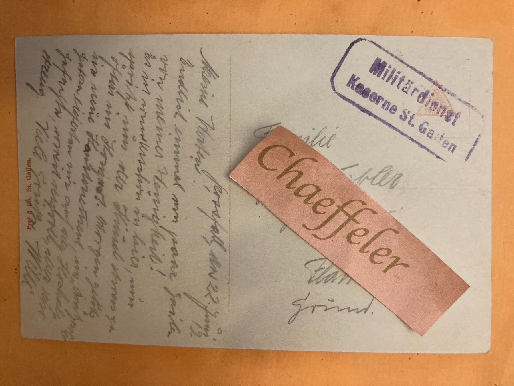 Cartoline postali: 1198. Rossfall m/Säntiskette 1919 – Usato da Zürich venduto da Chaeffeler 1