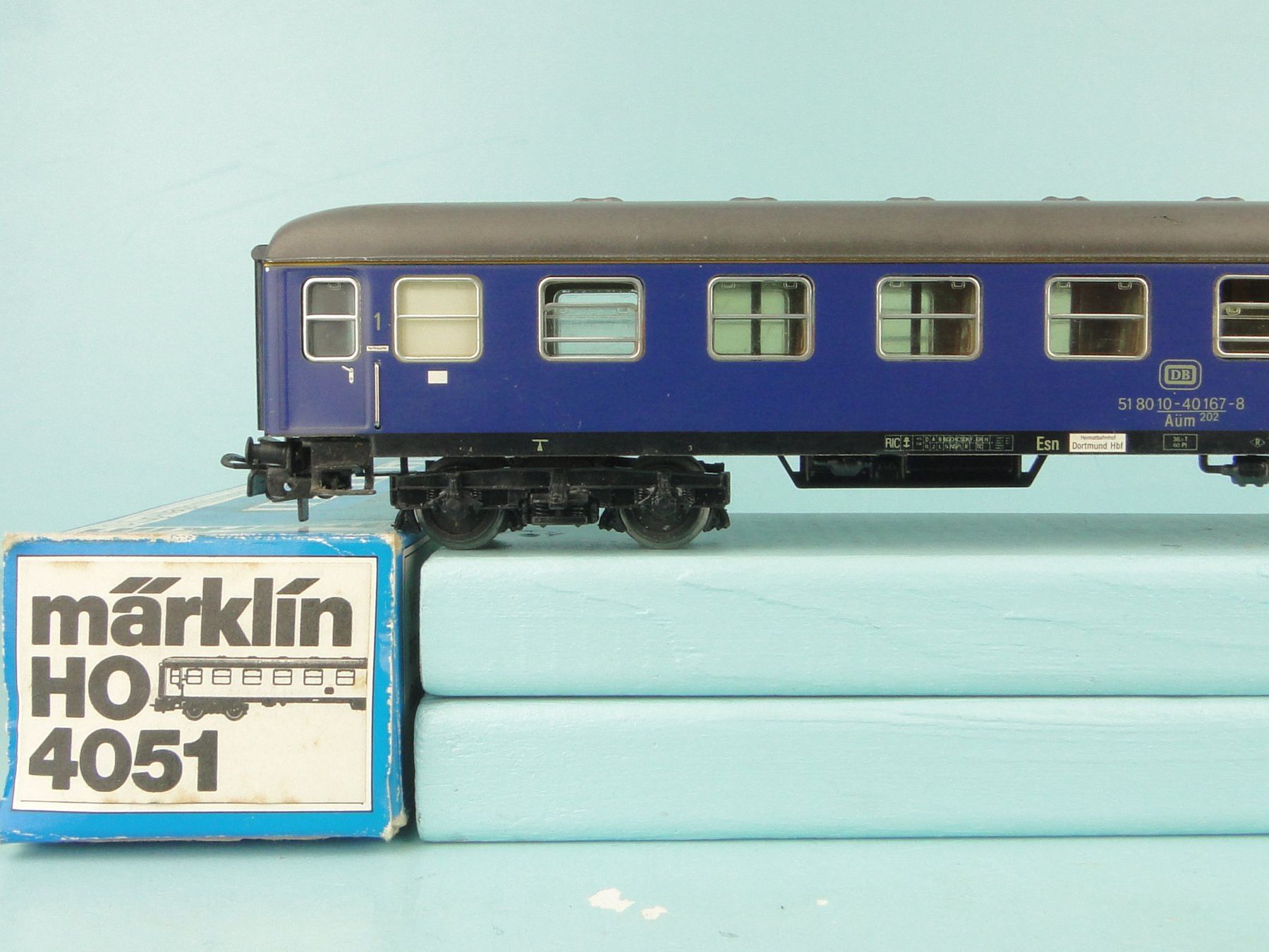 Märklin Modellini di ferrovie: Märklin 4051 DB 1 Kl / Blech – Usato da Bülach venduto da cann11