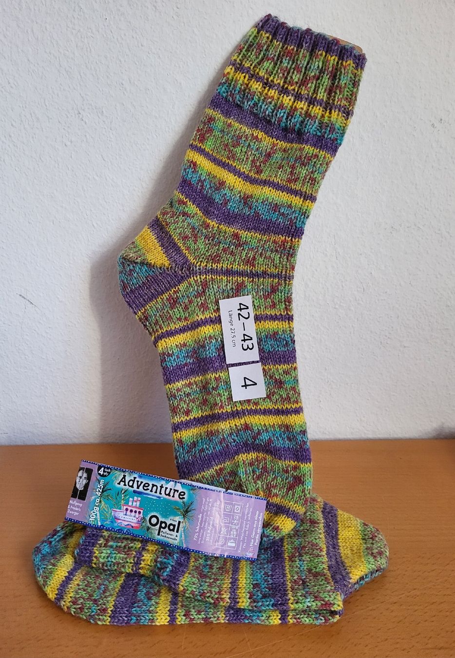 Calze: Socken 42-43 handgestrickt Nr.4 – Nuovo e nell'imballaggio originale da Winterthur venduto da Baer49