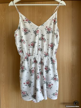 Combishort H&M Divided motif floral blanc taille 36