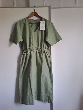Knowledge Cotton Apparel Kleid grün Grösse M neu