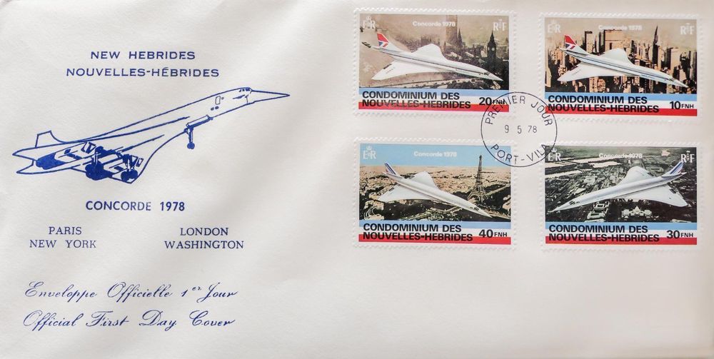 Ersttagsbrief Concorde New Hebrides 1978 (Gebraucht) in Abtwil AG für