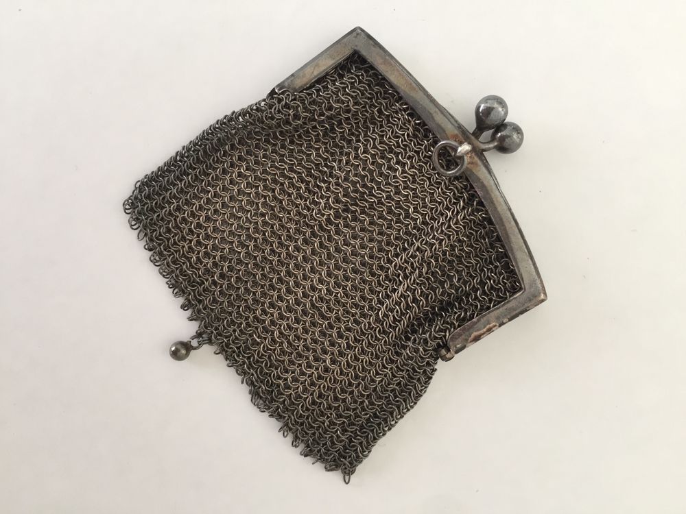 Porte-monnaie En Maille Métal Argenté - Alpace/argent, Occasion Très Bon état