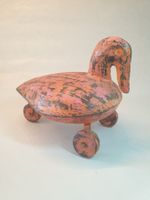 ANTIKE BLECH ENTE AUF REDER GARTEN DECO FRANKREICH