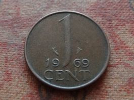 PAYS-BAS  Nederland  1  Cent  1969