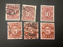 Deutsches Reich Dienstmarken Lot 1923 gest +* (2485)