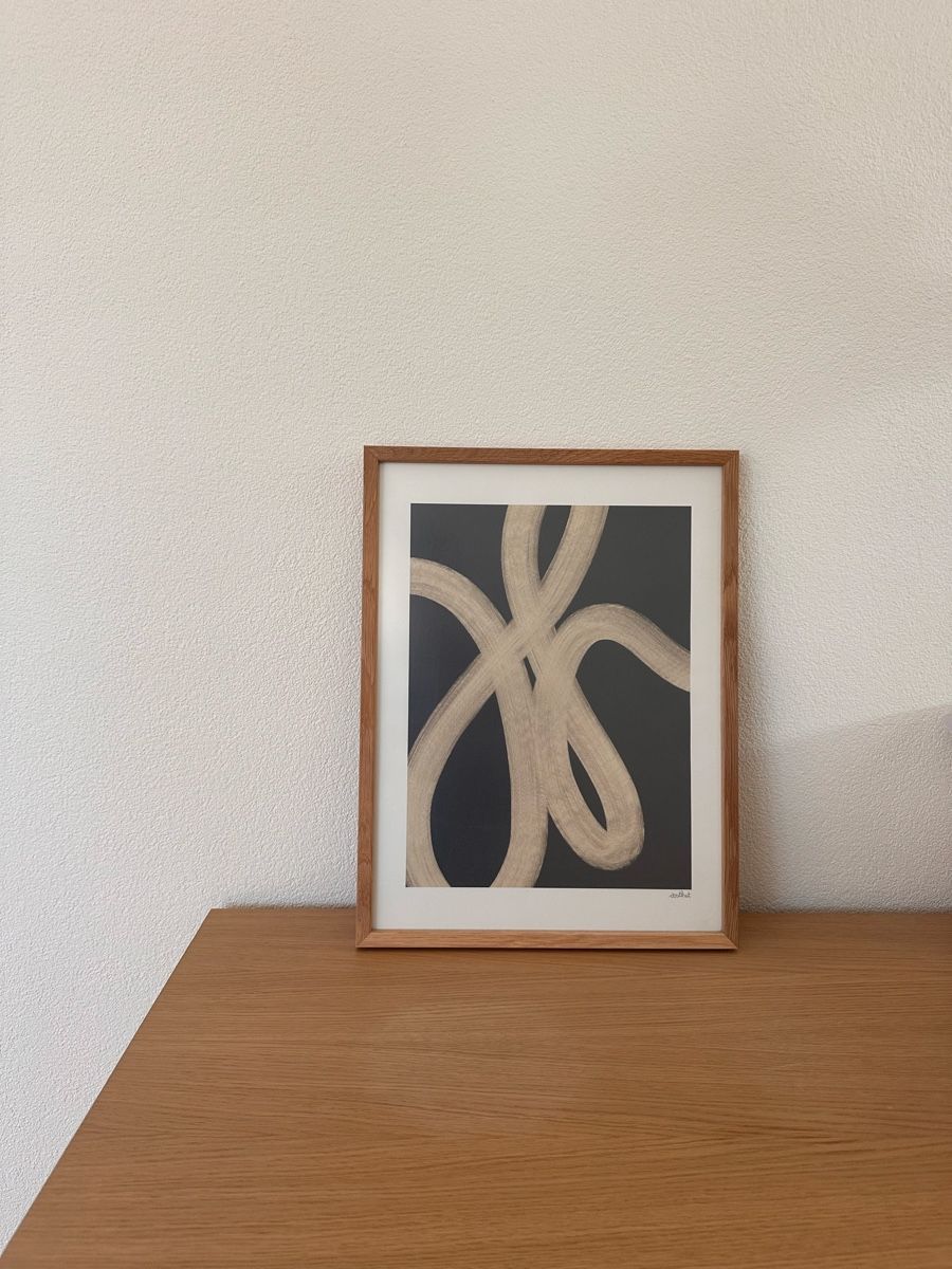 Foto & Immagini: Ästhet Kunstdruck - Sand Lines mit Eichenholz-Rahmen - 30x40 – Usato da Winterthur venduto da Glatzco
