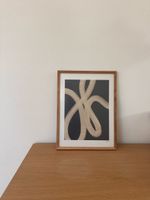 Ästhet Kunstdruck - Sand Lines mit Eichenholz-Rahmen - 30x40