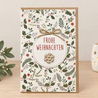 Weisse, einfache Weihnachtskarte 