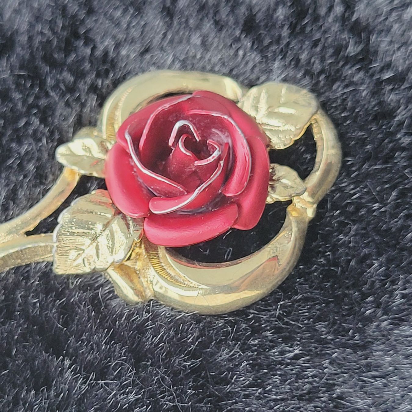 Anhänger: Anhänger Rose mit Blättern goldfarbig – Neu (gemäss Beschreibung) aus SCHÜBELBACH von CoKaHa