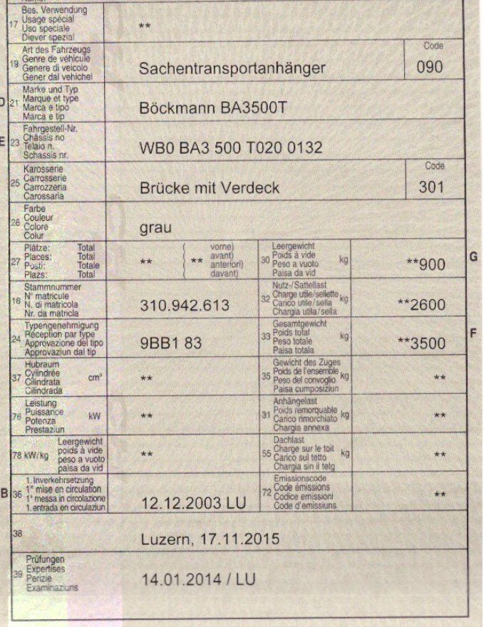 Böckmann Rimorchi: Anhänger Böckmann BA3500T – Usato da Büron venduto da waf_9hzr 4