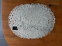 4 Stk. Chilewich Platzset Silber guter Zustand