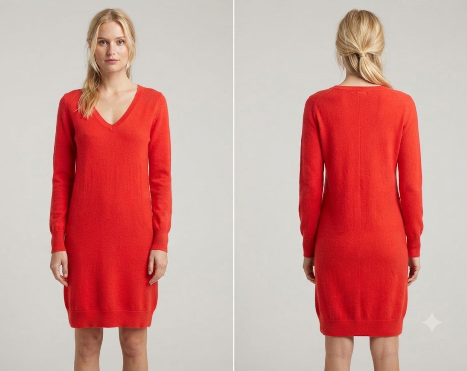 Kleider: Robe pull Authentic Cashmere rouge taille S 36 – Gebraucht aus Niedergösgen von Eva2410