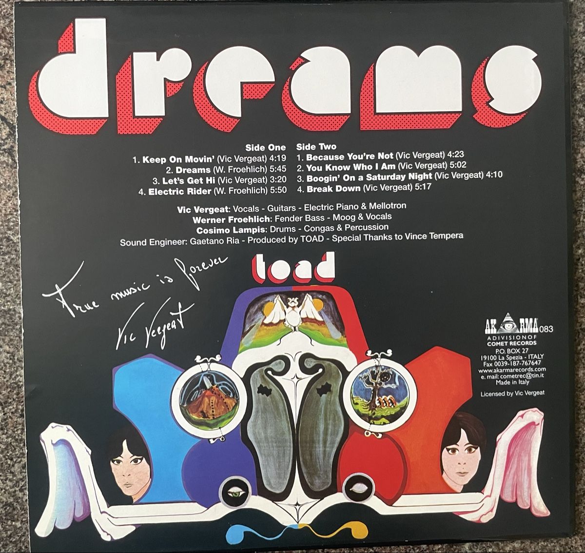 Schallplatten: TOAD - Dreams - AKARMA Vinyl LP – Gebraucht aus Olten von Bluespapst 1
