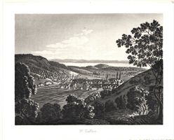 St. Gallen Aquatinta von Isenring 1828 selten