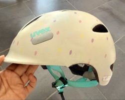 Uvex Oyo Style Kinderhelm Grösse 50-54 cm weiss gepunktet