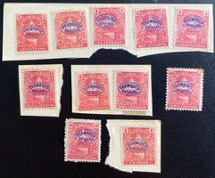 Nicaragua, Dienstmarken (1898), 11 Werte (*, z.T. aufgeklebt