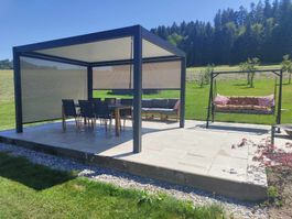 Bioklimatische  ALU Pergola 4x3m mit LED/ 2xRollo GANZ NEUE!