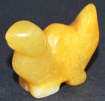 Deko - Heilstein N-840 – Dino – Gelbe Jade – 3x2cm