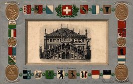 Bern Rathaus. Prägerand mit Kantonswappen