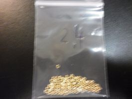 100 perles tungstène or  2,40 mm