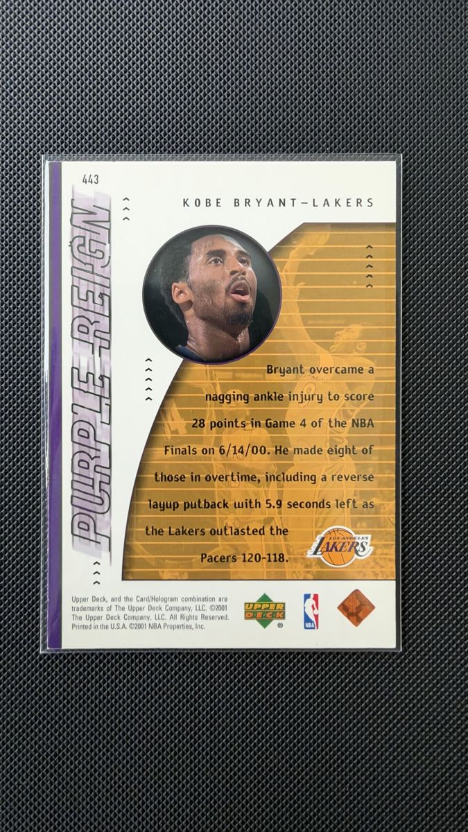 Nba Sammelbilder & Trading cards: Kobe Bryant Purple Reign Upper Deck 2001 – Gebraucht aus Affoltern am Albis von mr_choppa 1