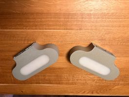 2er Set Wandlampen von Next, Silber, LED, Top Zustand!