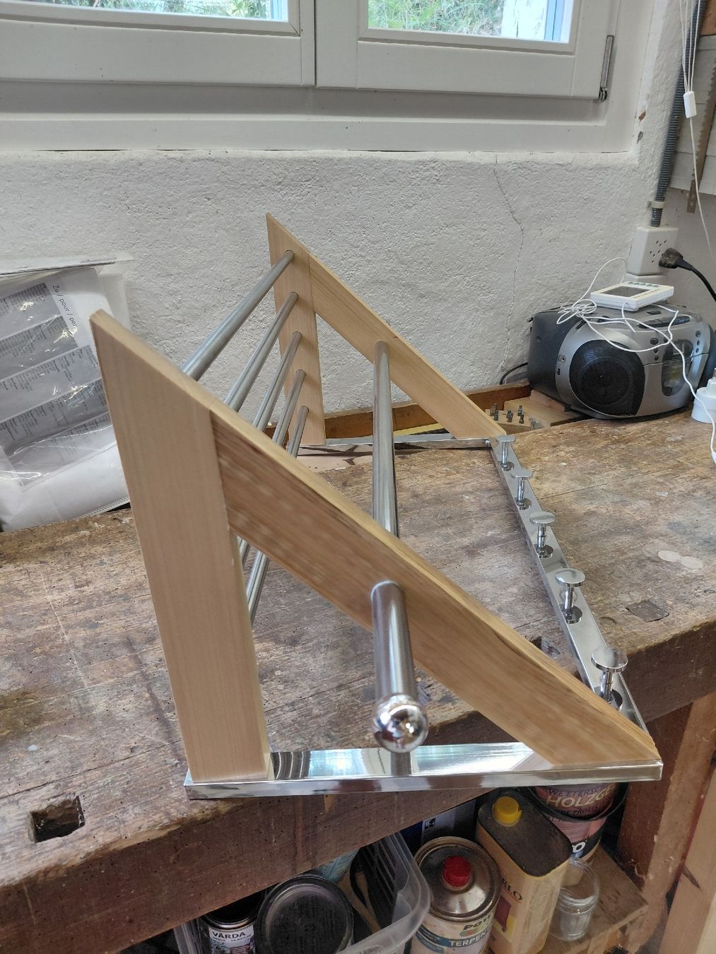 Garderobe: Wandgarderobe / Hutablage Holz/Metall  – Gebraucht aus Zürich von Hstgler 1