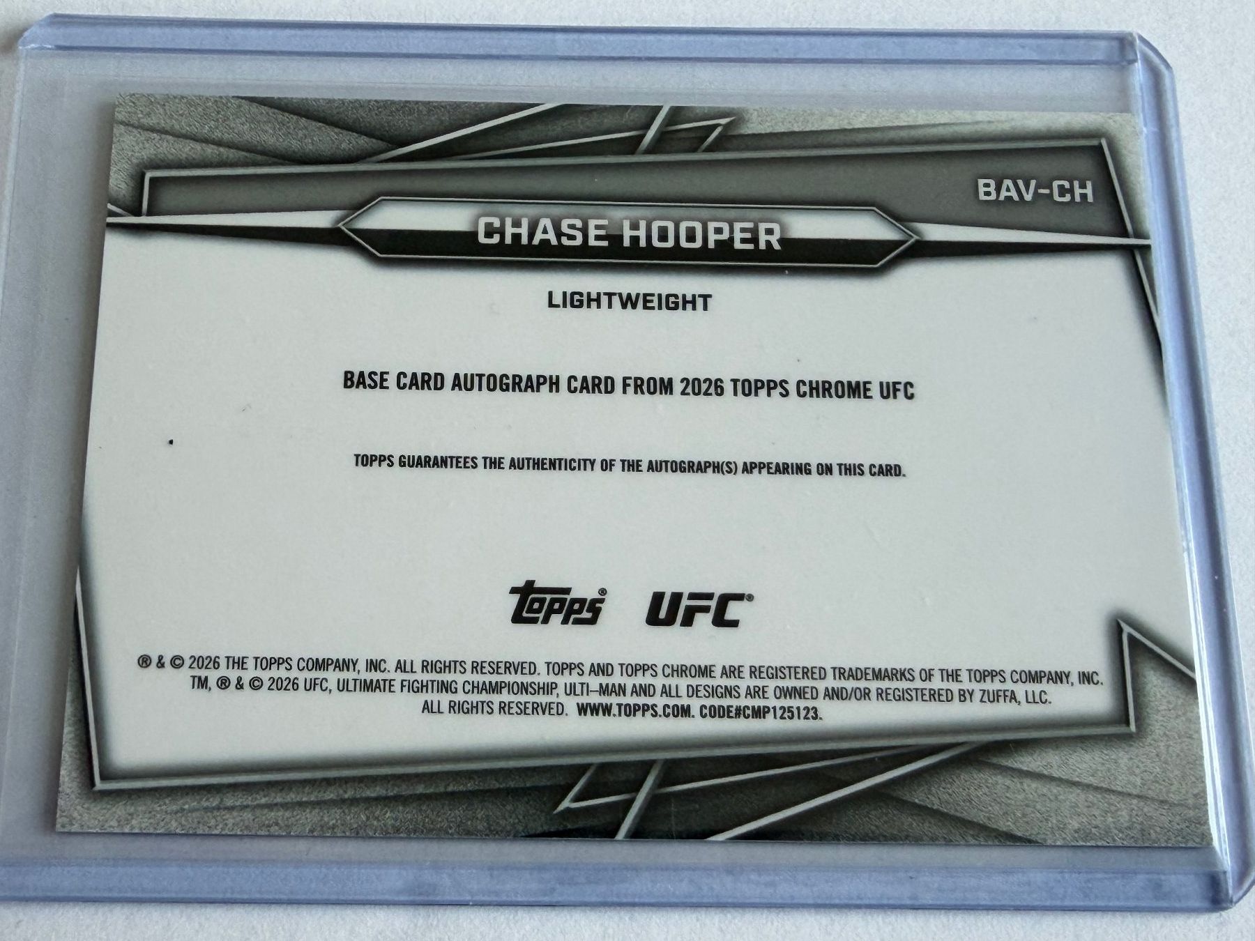 Topps Carte collezionabili: Chase Hooper on-card auto Topps Chrome UFC – Nuovo (secondo la descrizione) da Pfäffikon SZ venduto da Tom_Schwyz 1