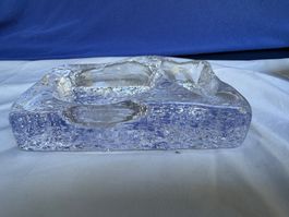 Bougeoir en verre vintage design unique, parfait pour Noël!