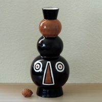 Vase ethnique Africa, céramique Enzo De Gasperi, Italie