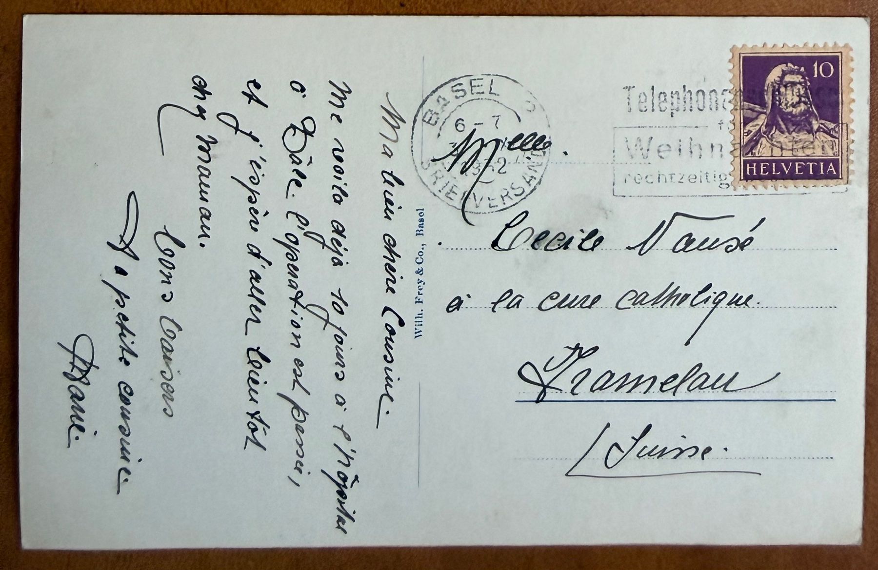 Cartoline postali: Basel - Frauenspital - 1932 – Usato da Lutry venduto da Ediego 1
