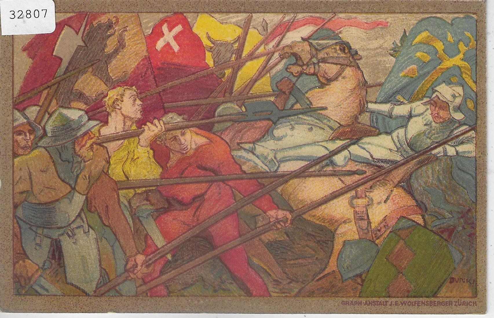 Cartoline postali: Bundesfeier 1911 - Burgunderkriege – Usato da Ettingen venduto da Kartenplanet