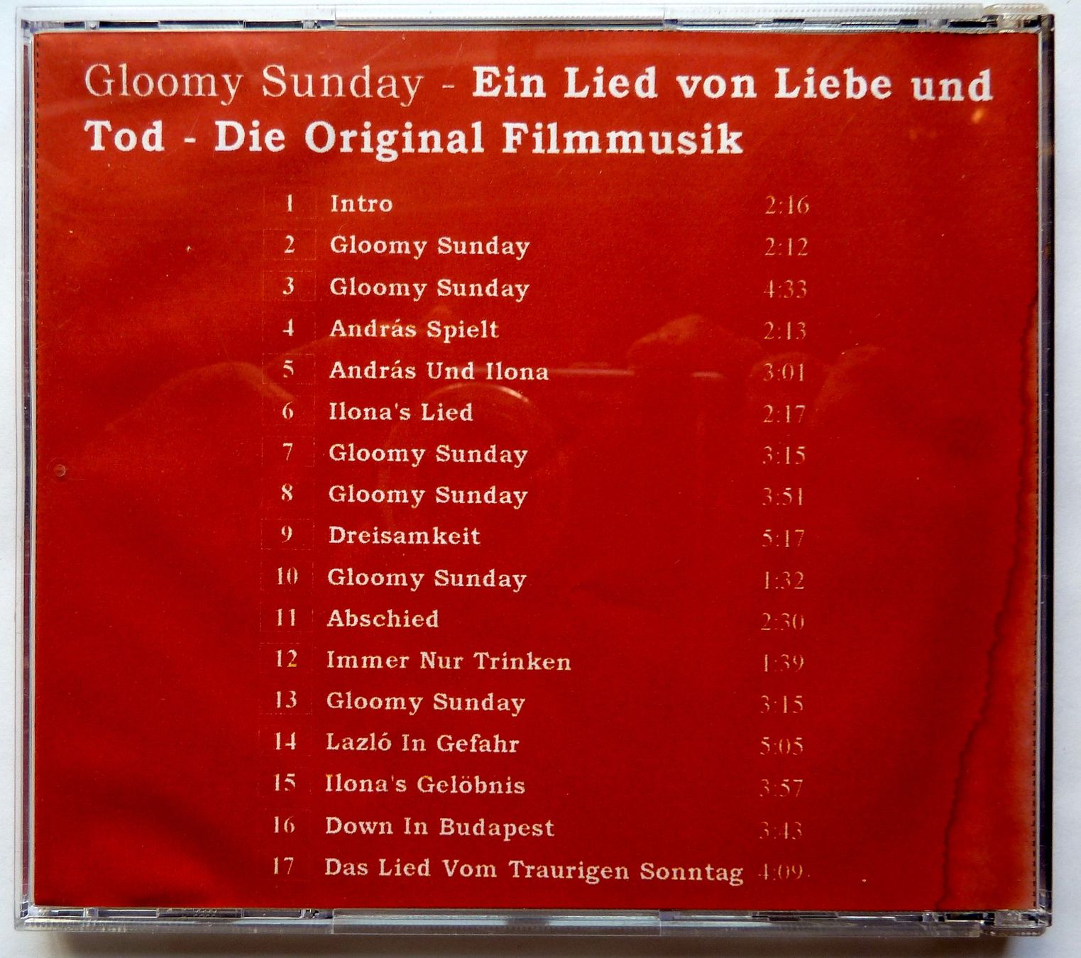 CD: Gloomy Sunday, Ein Lied von Liebe & Tod, Audio CD – Usato da Mesocco venduto da Nugivendus 1
