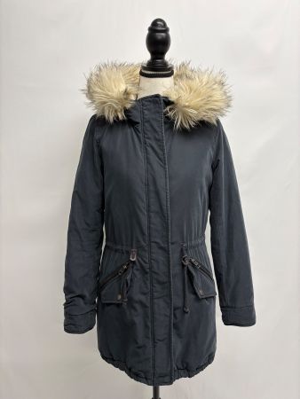 Only Winterjacke mit Kapuze Fell blau Gr. S Parka