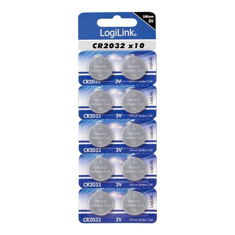 Caricatori & Batterie: Knopfzellen 10er-Pack, CR2032 LogiLink – Nuovo e nell'imballaggio originale da St. Gallen venduto da cointec 2