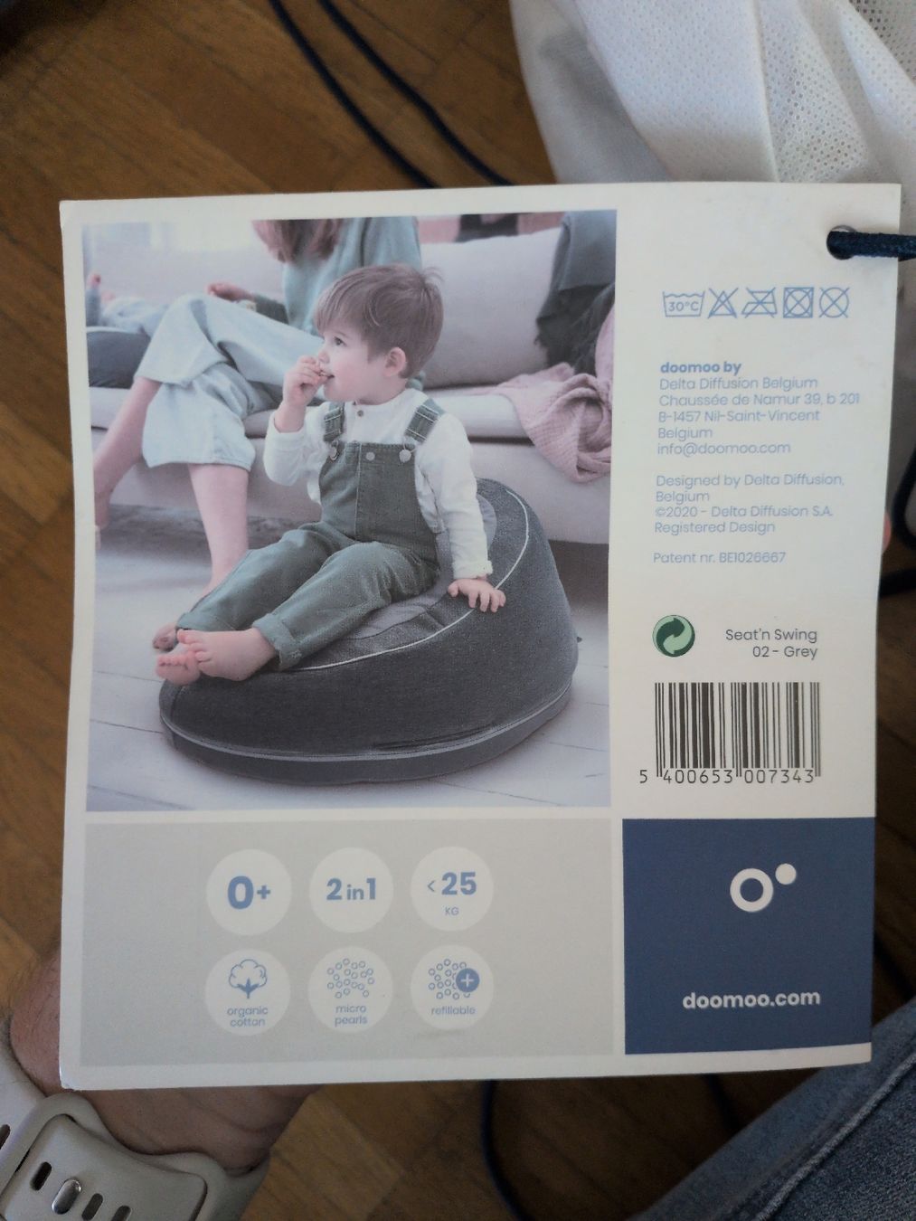 Doomoo Sdraiette & Sdraiette a dondolo: Babysitzsack doomoo grau gebraucht – Usato da Dättwil AG venduto da ISSinger 3