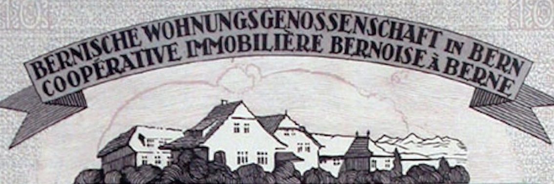 Documenti: Bernische Wohnungsgenossenschaft in Bern - 1920 – Usato da Solothurn venduto da Sgasche 1