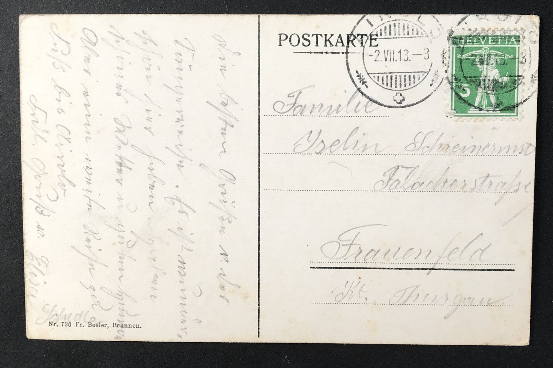 Cartoline postali: ALTE ANSICHTSKARTE SCHÖLLENEN – Usato da Ostermundigen venduto da wini63 1