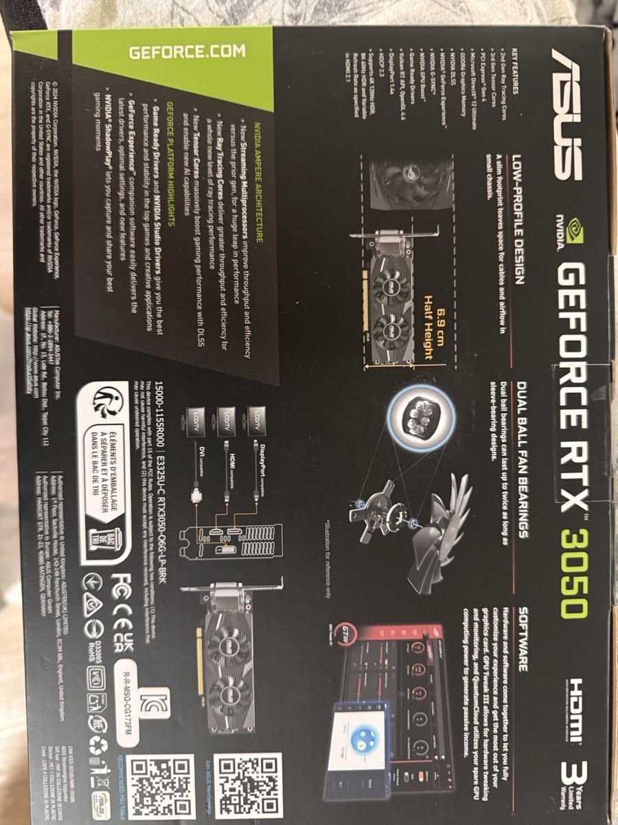 Asus Grafikkarten: ASUS GeForce RTX 3050 LP 6GB  – Gebraucht aus Möhlin von PcPlus